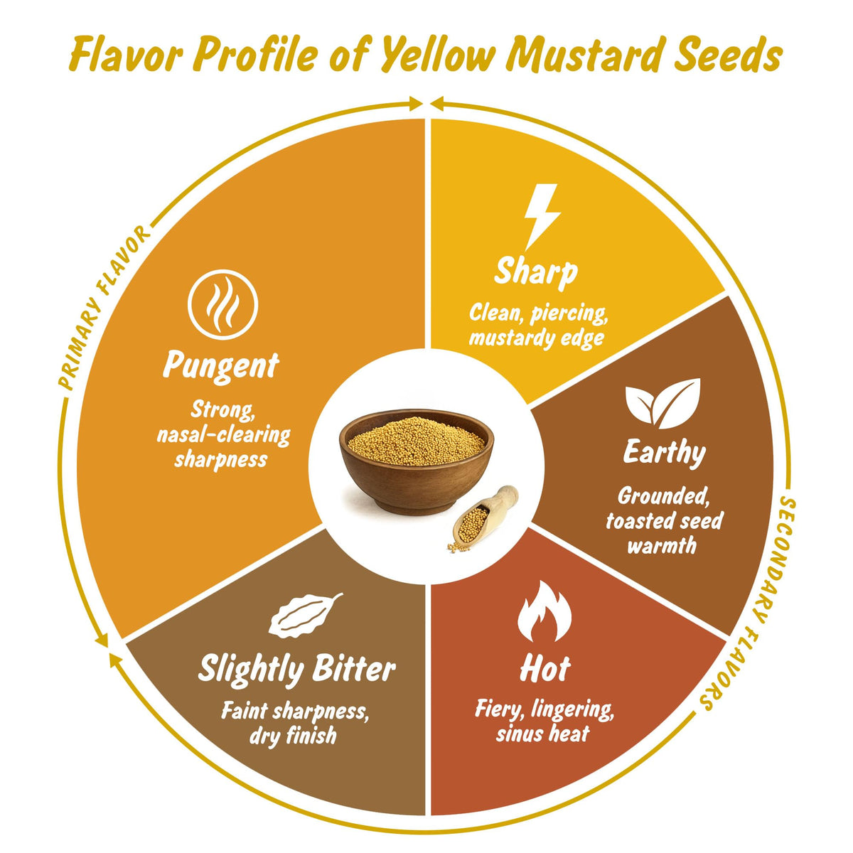 Spice Profile Organic Yellow Mustard Seed | 4 oz | Lab Tested