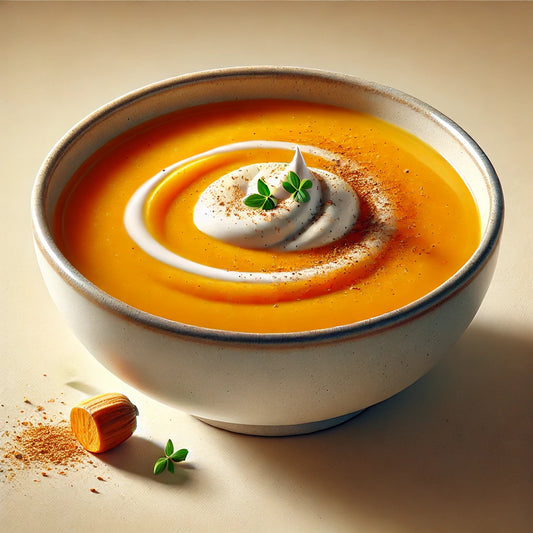 Recipe for Creamy Butternut Squash Soup with Nutmeg