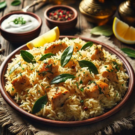 Chicken and Rice Pilaf with Bay Leaf