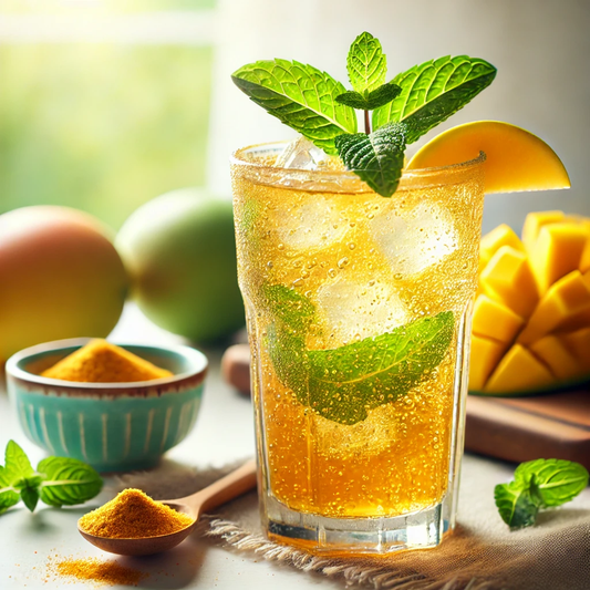 Chilled Amchur Mint Refresher Recipe