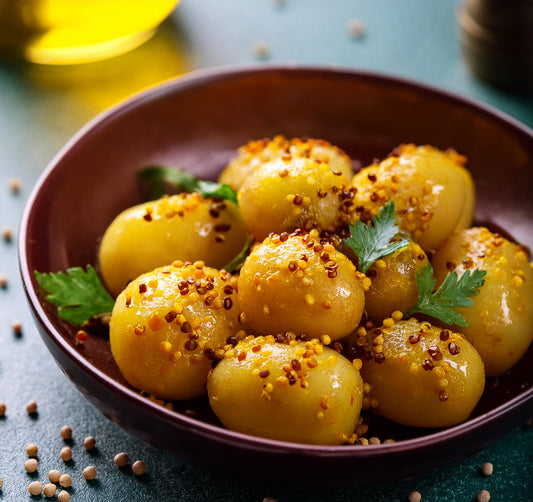 Yellow Mustard Seeds Tempered Potatoes