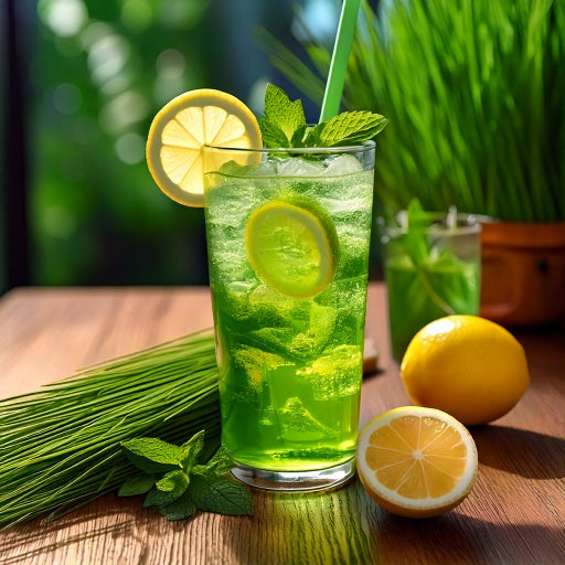 Wheatgrass Mint Ice Tea