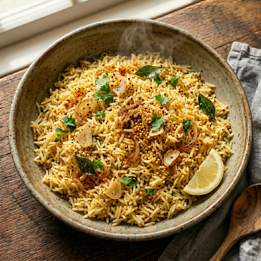 Golden Mustard Seed Butter Rice Bowl