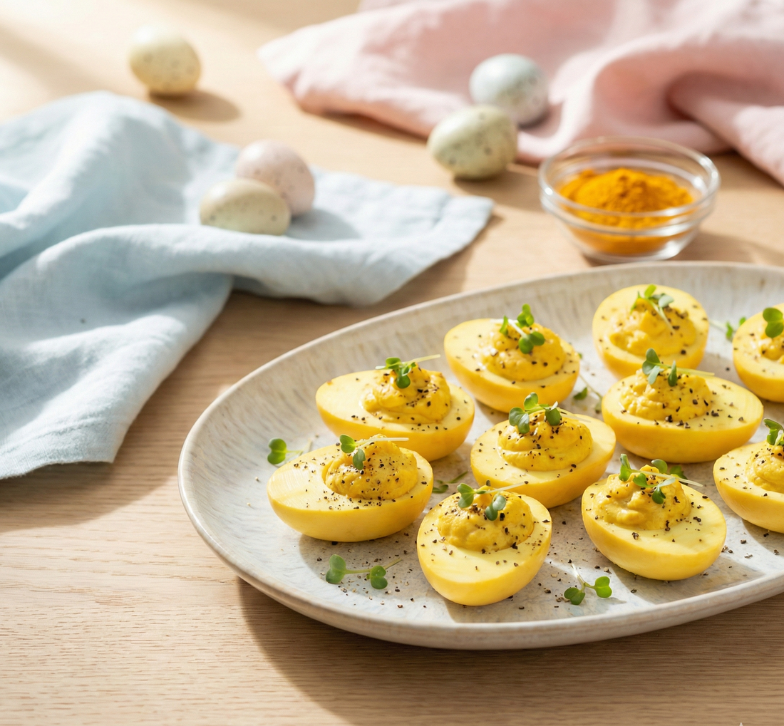 Golden Turmeric & Black Pepper Deviled Eggs