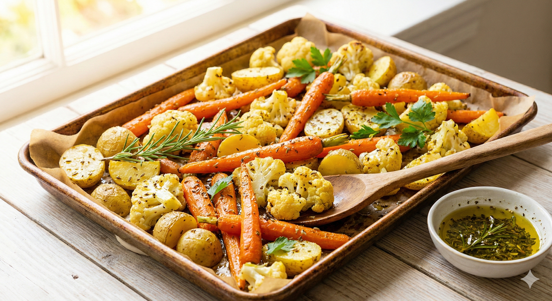 Mediterranean Roasted Vegetables with Spiced Oil