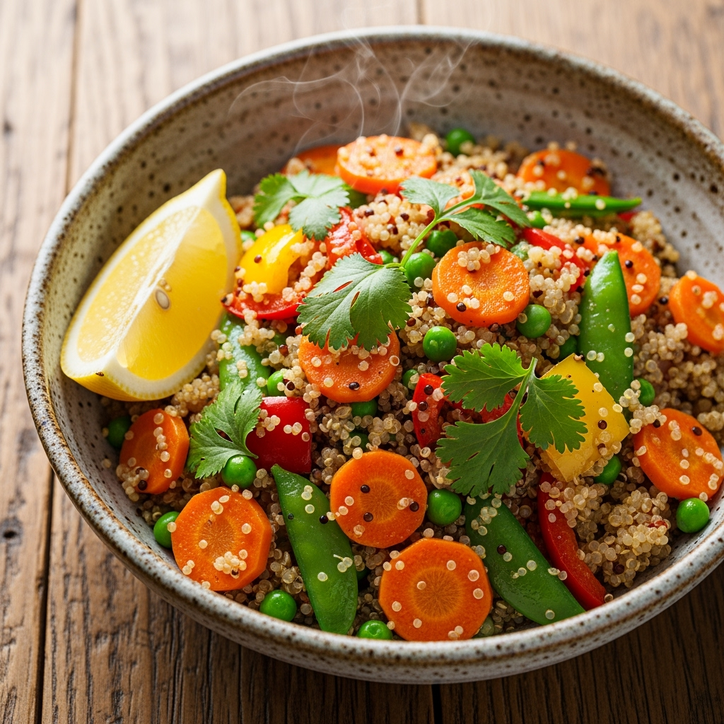 Coriander-Spiced Quinoa & Veggie Bowls