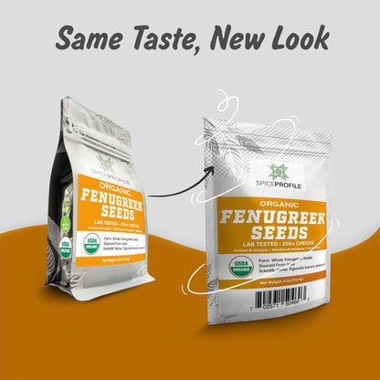 Spice Profile Organic Fenugreek Seeds | 4 oz | Lab Tested