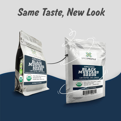 Spice Profile Organic Black Mustard Seeds | 8 oz | Lab Tested