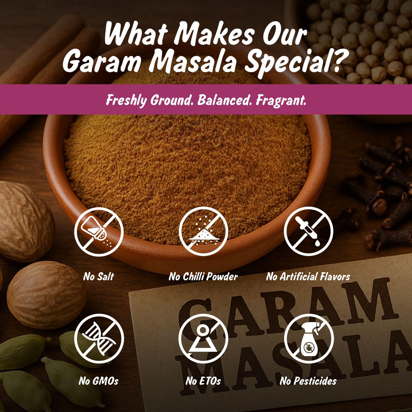 Spice Profile USDA Organic 11-Spice Garam Masala, 3 oz, Lab Tested for Heavy Metals, Salt Free, North Indian Style