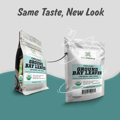 Spice Profile Organic Ground Bay Leaves | 4 oz | Lab Tested