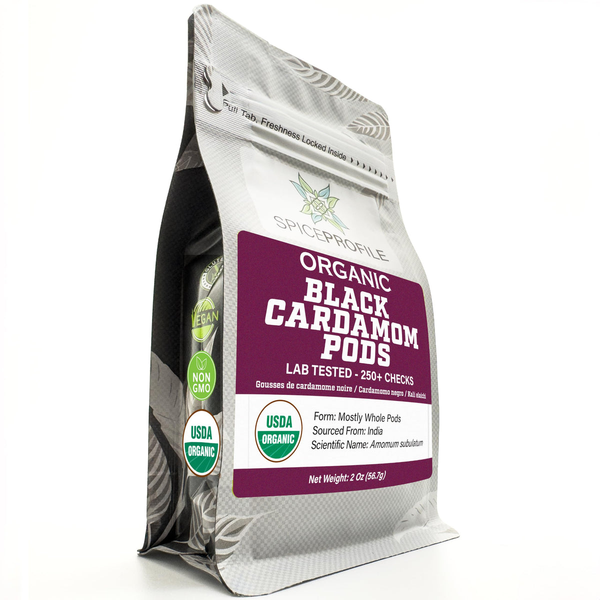 Spice Profile Organic Whole Black Cardamom | 2 oz | Lab Tested
