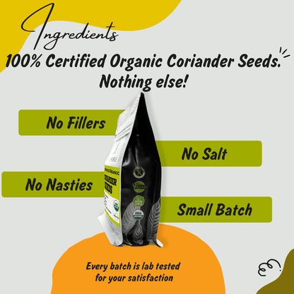 Organic Coriander Seeds (Whole) | Dhaniya Bheej