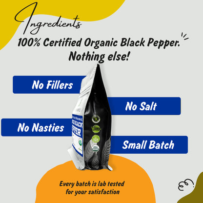 Organic Black Peppercorns Whole | Pungent & Spicy | Kali Mirch