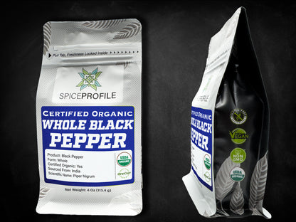 Organic Black Peppercorns Whole | Pungent & Spicy | Kali Mirch