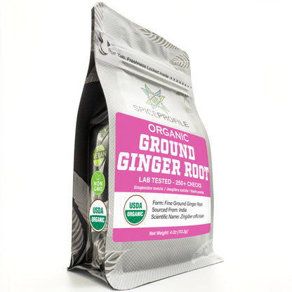 Spice Profile Organic Ground Ginger | 4 oz | Lab Tested