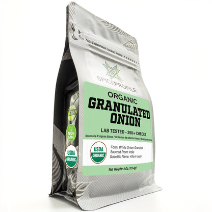 Spice Profile USDA Organic Granulated Onion | 4 oz | Lab Tested