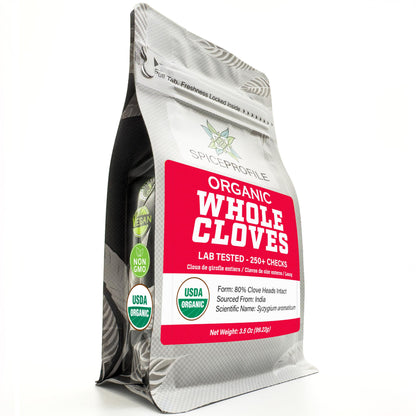 Spice Profile Organic Whole Cloves | 3.5 oz | Lab Tested