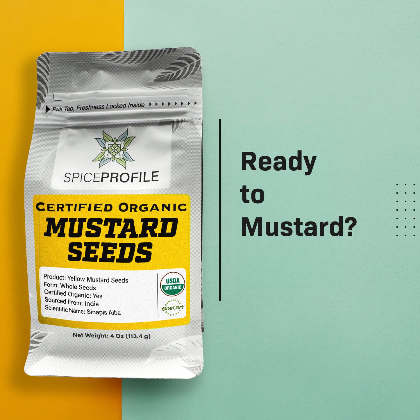 Organic Yellow Mustard Seeds | Sarsoon Ke Bheej