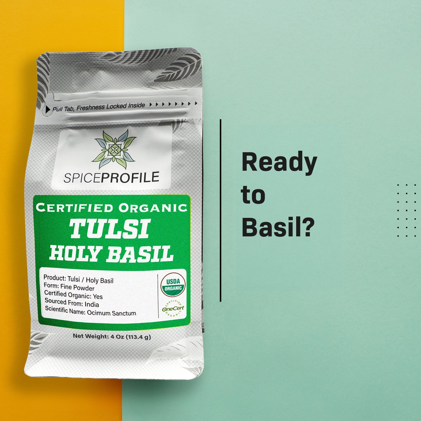 Organic Tulsi Leaves Powder | Holy Basil Powder