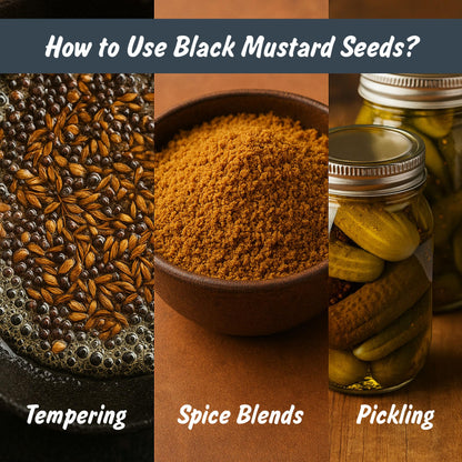Spice Profile USDA Organic Black Mustard Seeds, Lab Tested, Resealable 8 oz Pouch, Kaali Rai/Sarson, Mostaza Negra en Grano