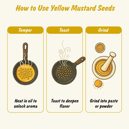 Spice Profile USDA Organic Whole Yellow Mustard Seeds, 16 oz, Lab Tested