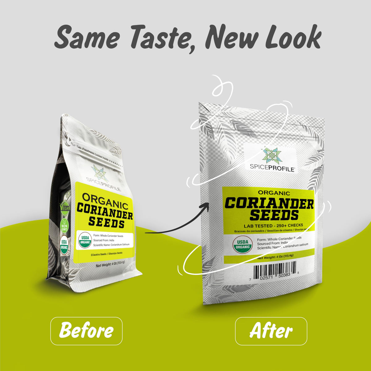 Spice Profile Organic Whole Coriander Seeds | 4 oz | Lab Tested