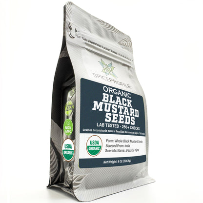 Spice Profile Organic Black Mustard Seeds | 8 oz | Lab Tested
