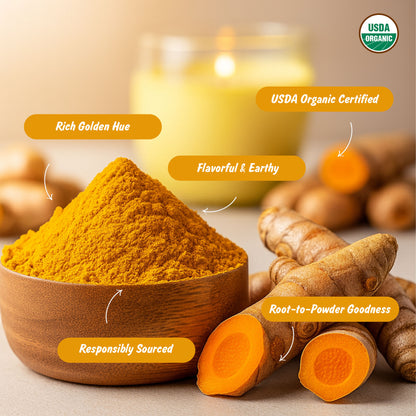 Spice Profile USDA Organic Turmeric Powder, Lab Tested for Heavy Metals, Resealable 4oz Pouch, Haldi, Cúrcuma