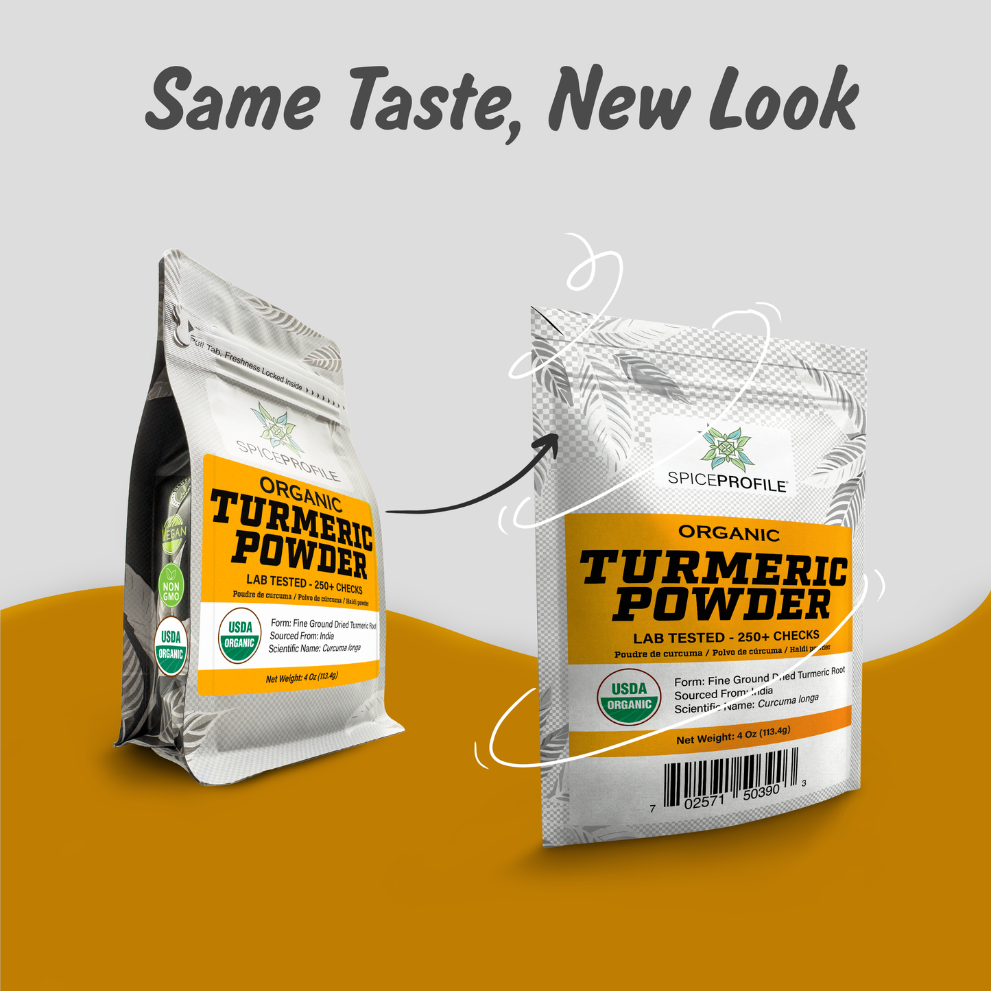 Spice Profile USDA Organic Turmeric Powder, Lab Tested for Heavy Metals, Resealable 4oz Pouch, Haldi, Cúrcuma