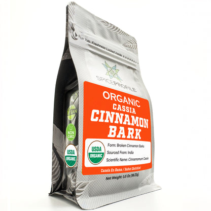 Organic Cassia Cinnamon Stick Flat Barks | Dalchini