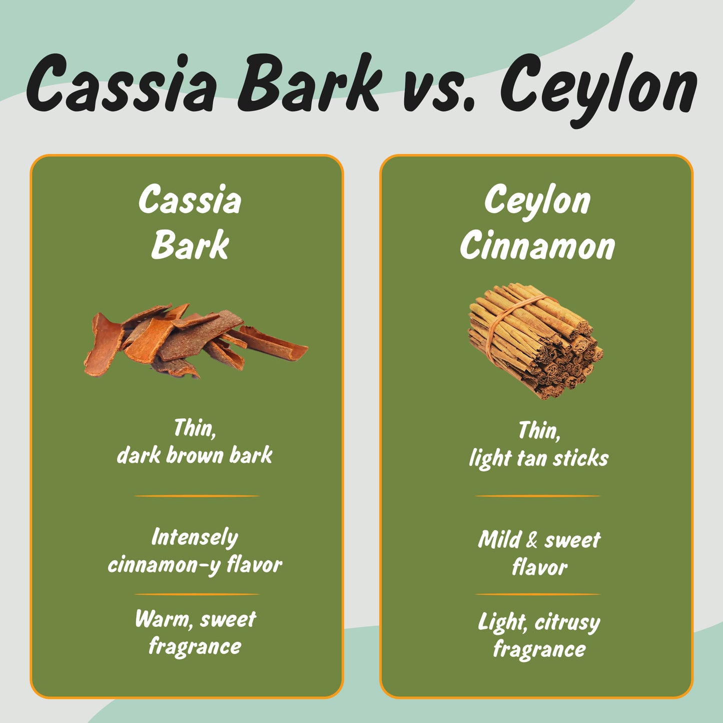 Organic Cassia Cinnamon Stick Flat Barks | Dalchini