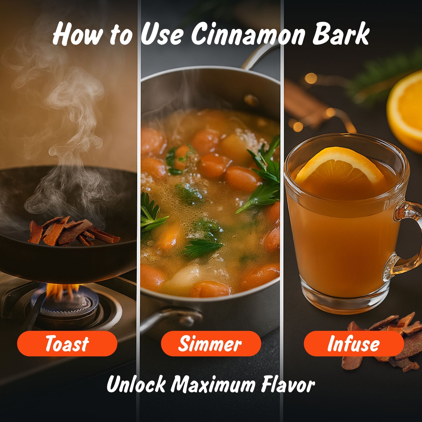 Organic Cassia Cinnamon Stick Flat Barks | Dalchini