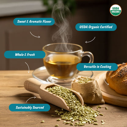 Organic Fennel Seeds | Saunf