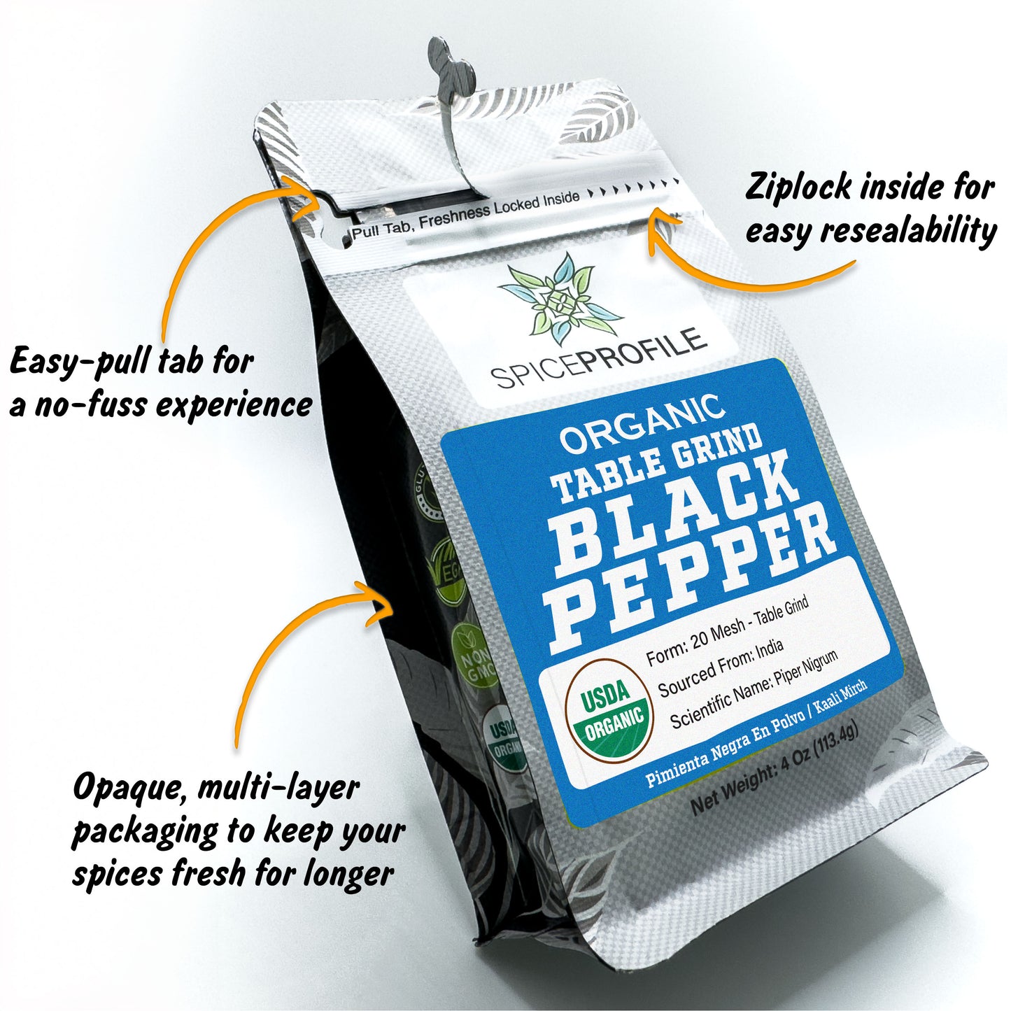Organic Table Grind Black Pepper | Kali Mirch Powder