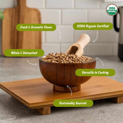 Organic Coriander Seeds (Whole) | Sabut Dhaniya