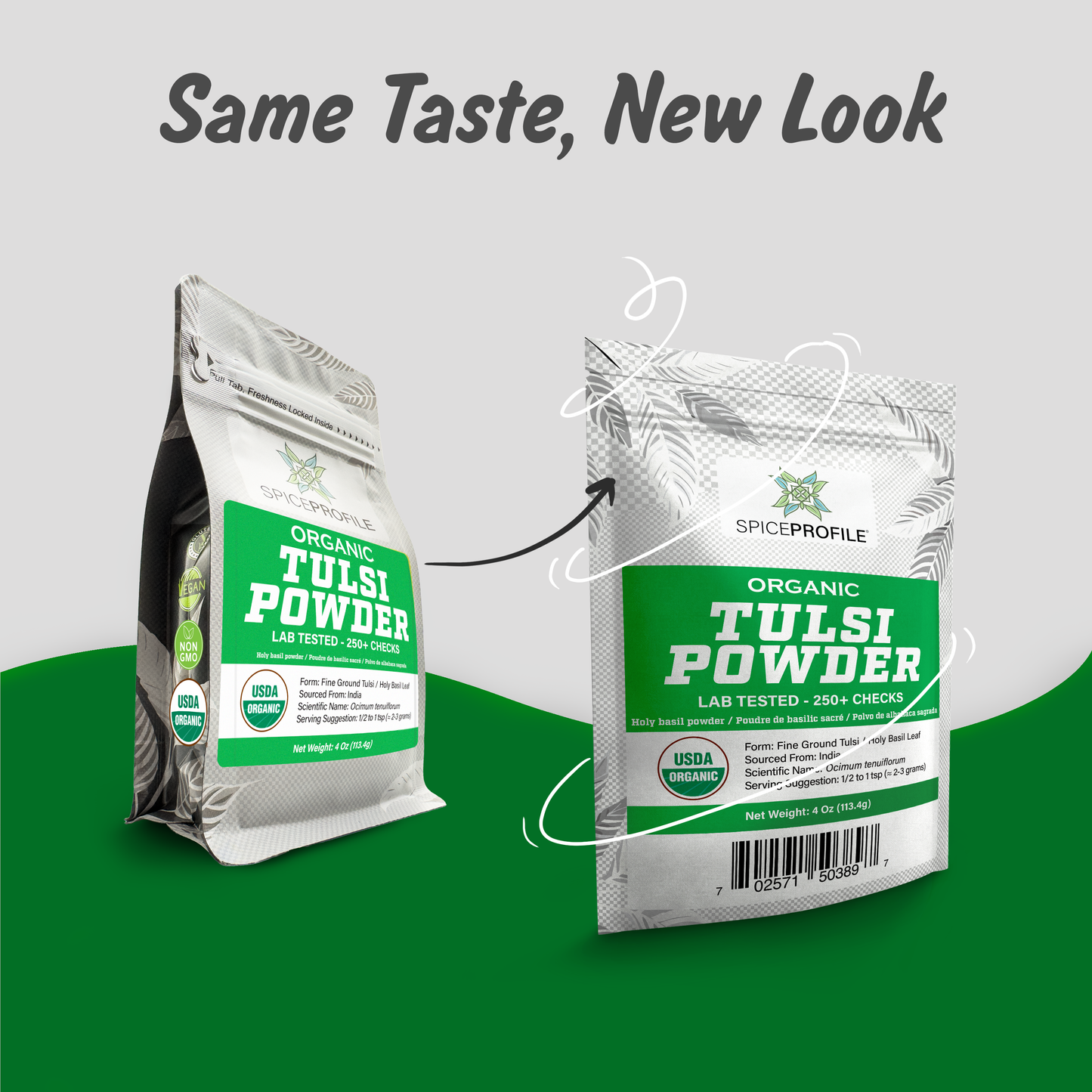 Spice Profile USDA Organic Holy Basil Powder, Lab Tested for Heavy Metals, Resealable 4oz Pouch, Tulsi, Albahaca Sagrada