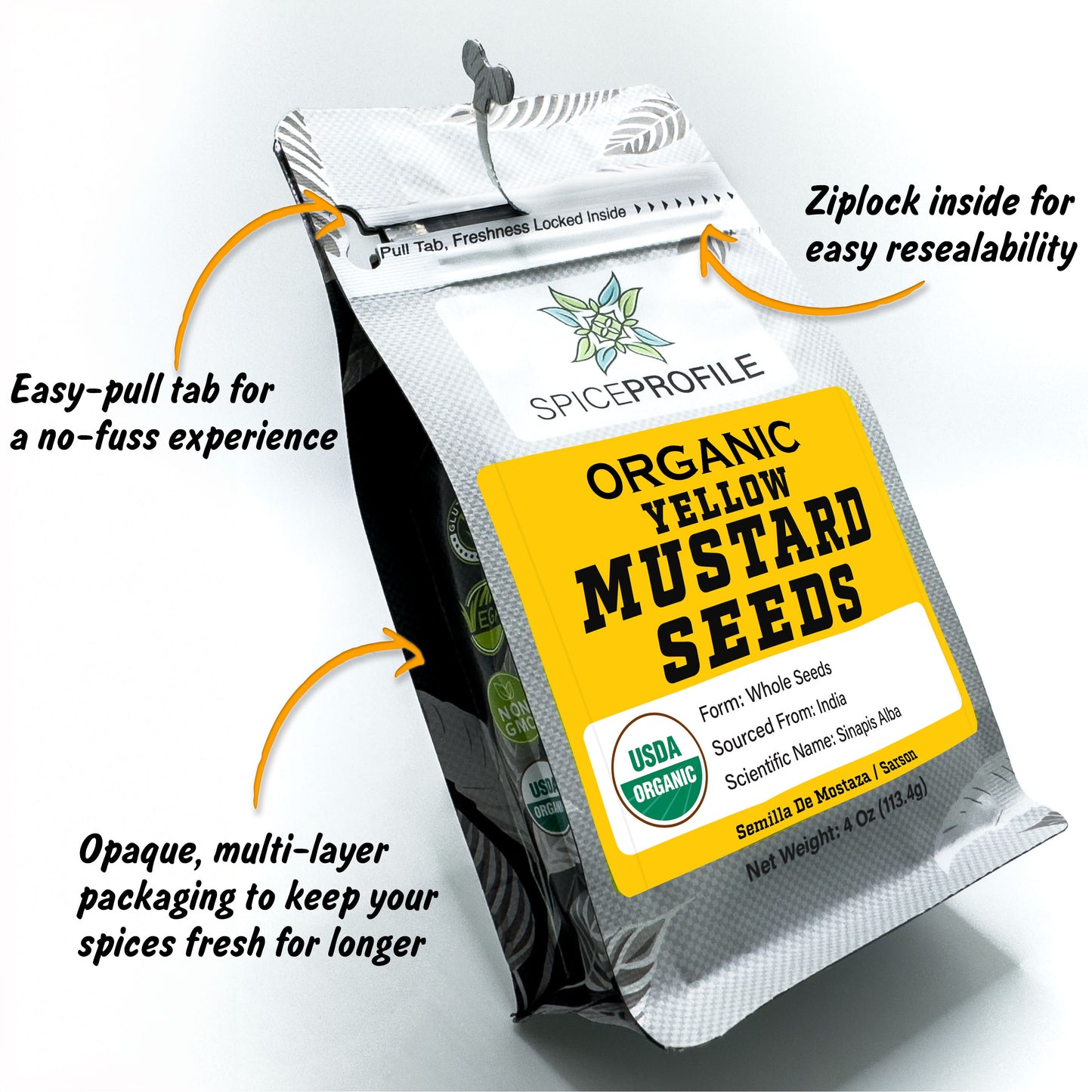 Organic Yellow Mustard Seeds | Peeli Sarson