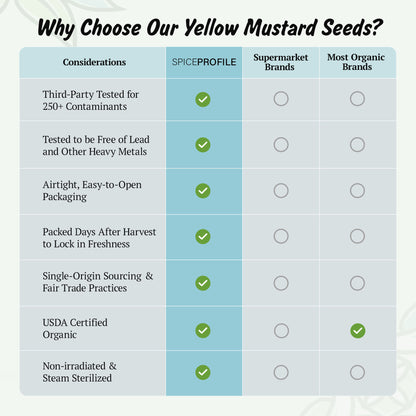 Organic Yellow Mustard Seeds | Peeli Sarson