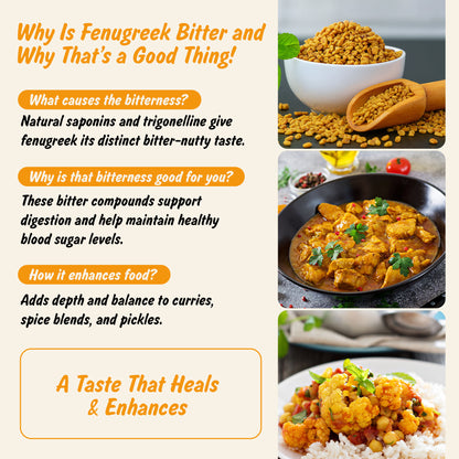 Organic Fenugreek Seeds 4oz | Methi Dana