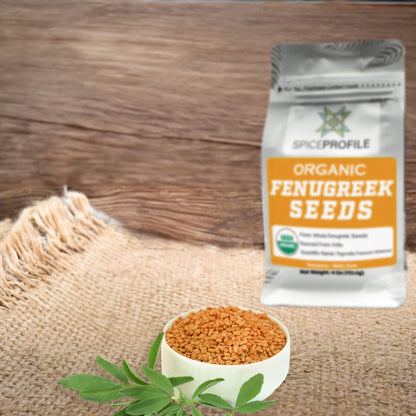 Organic Fenugreek Seeds 4oz | Methi Dana