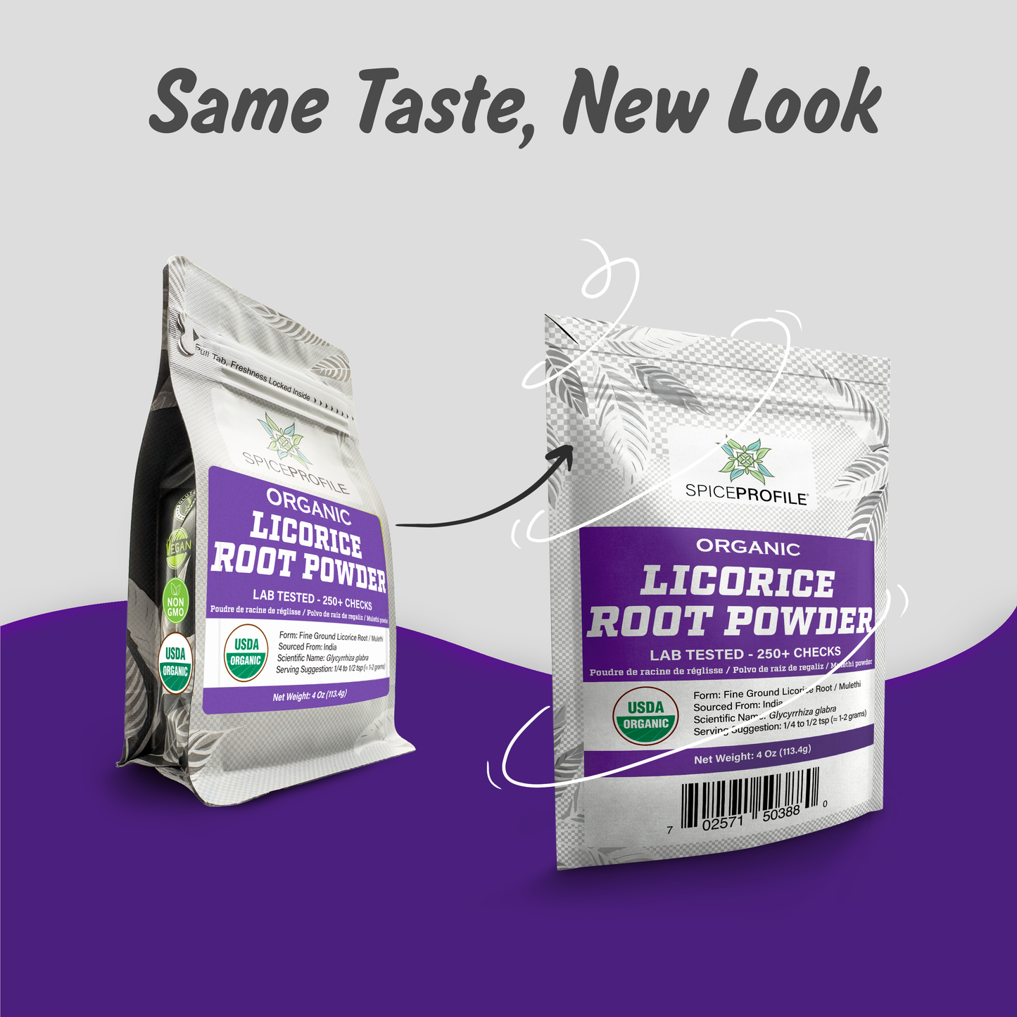 Spice Profile USDA Organic Licorice Root Powder, Lab Tested for Heavy Metals, Resealable 4oz Pouch, Mulethi, Regaliz en Polvo