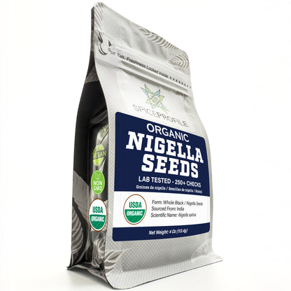 Spice Profile USDA Organic Nigella Seeds, Lab Tested for Heavy Metals, Resealable 4 oz Pouch, Kalonji, Semillas de Nigella