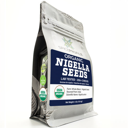 Spice Profile USDA Organic Nigella Seeds, Lab Tested for Heavy Metals, Resealable 4 oz Pouch, Kalonji, Semillas de Nigella