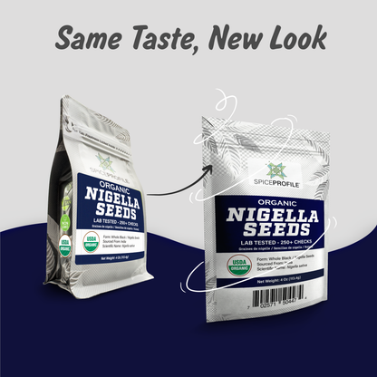 Spice Profile USDA Organic Nigella Seeds, Lab Tested for Heavy Metals, Resealable 4 oz Pouch, Kalonji, Semillas de Nigella