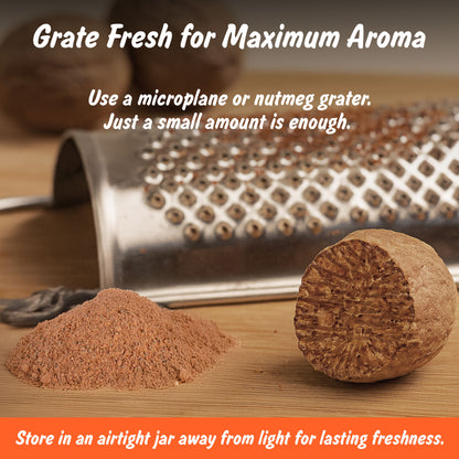 Spice Profile USDA Organic Whole Nutmeg, Lab Tested for Heavy Metals, Resealable 3.5 oz Pouch, Jaiphal, Nuez Moscada