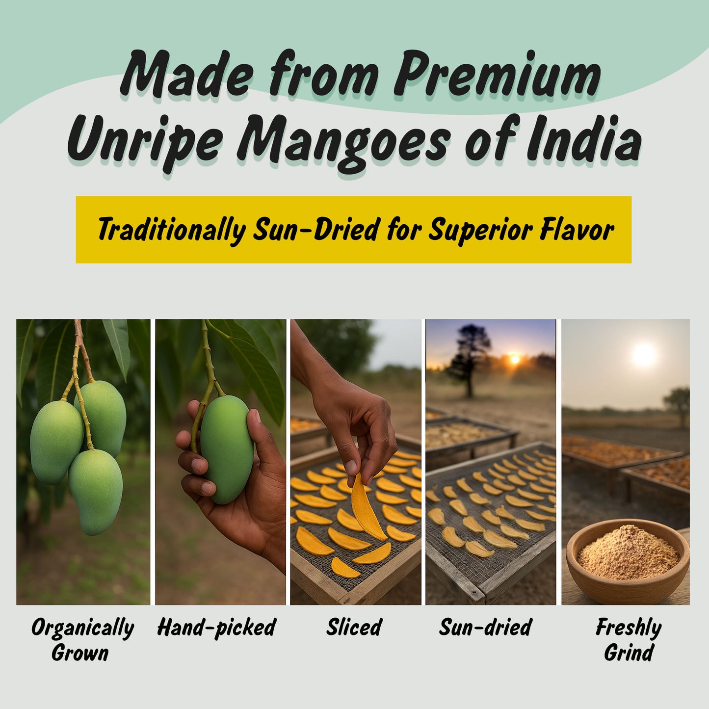 Spice Profile USDA Organic Amchur Powder, Lab Tested for Heavy Metals, Resealable 4oz Pouch, Amchur Powder, Polvo de Mango