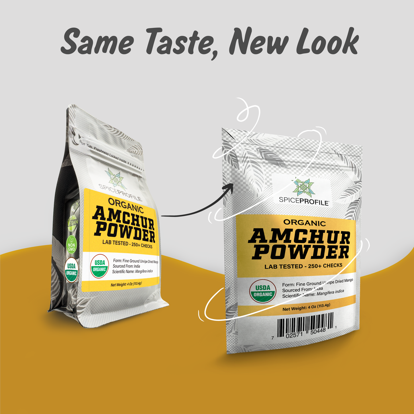 Spice Profile USDA Organic Amchur Powder, Lab Tested for Heavy Metals, Resealable 4oz Pouch, Amchur Powder, Polvo de Mango