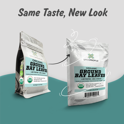 Spice Profile USDA Organic Ground Bay Leaves, Lab Tested for Heavy Metals, Resealable 4 oz Pouch, Tej Patta Powder, Polvo de Laurel