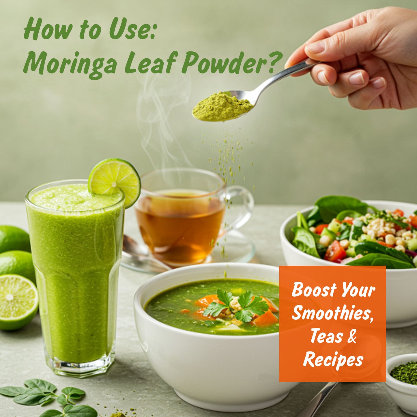 Spice Profile USDA Organic Moringa Powder, Lab Tested for Heavy Metals, Resealable 4 oz Pouch, Moringa Patta Powder, Polvo de Hoja de Moringa