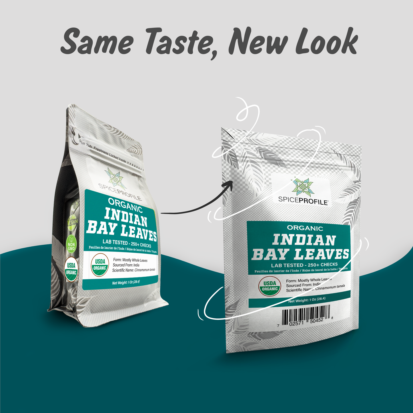 USDA Organic Bay Leaves, Lab Tested for Heavy Metals, Resealable 1oz Pouch, Tej Patta, Hojas de Laurel